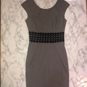 adelaide lace det dress ash grey